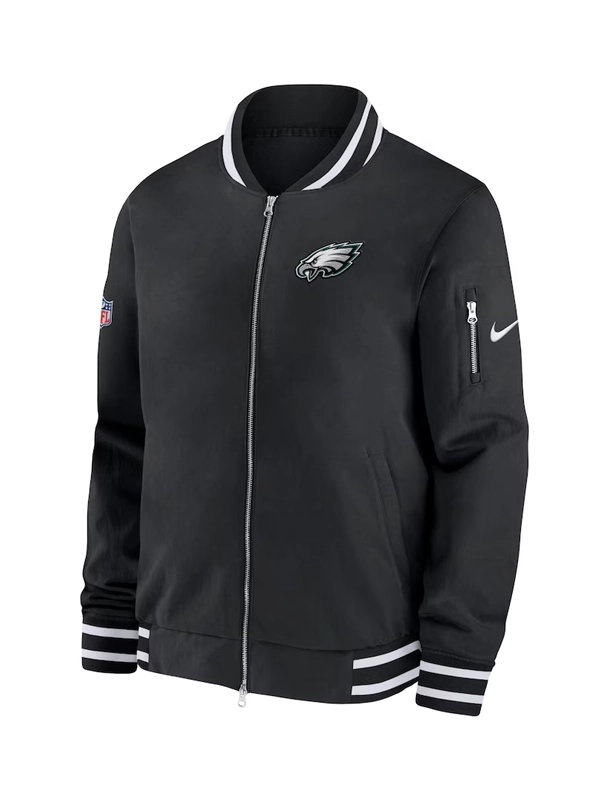 Philadelphia Eagles Nike Sideline Coach Bomber Jacket - Mens