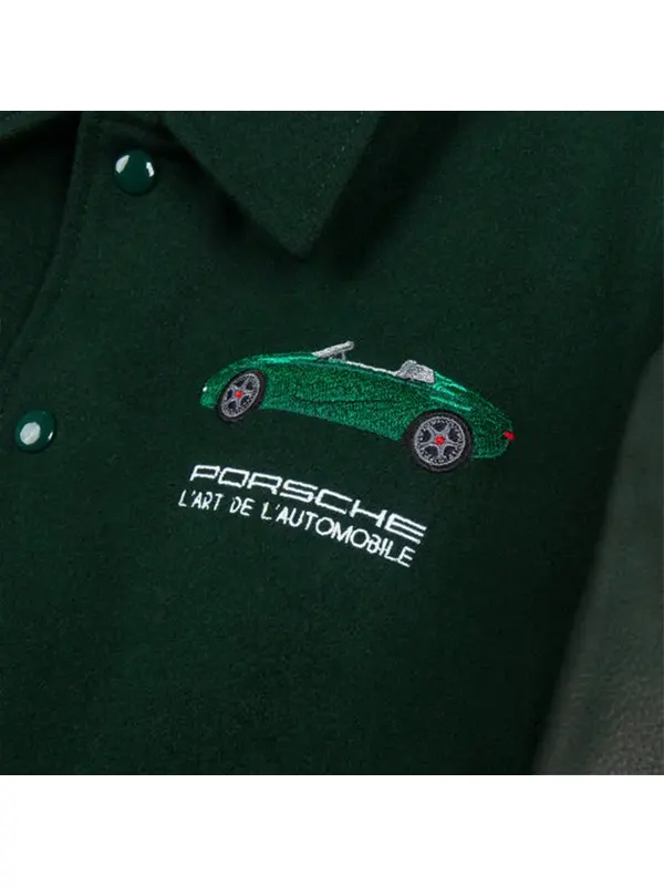 Porsche L'ART 968 Varsity Jacket Green