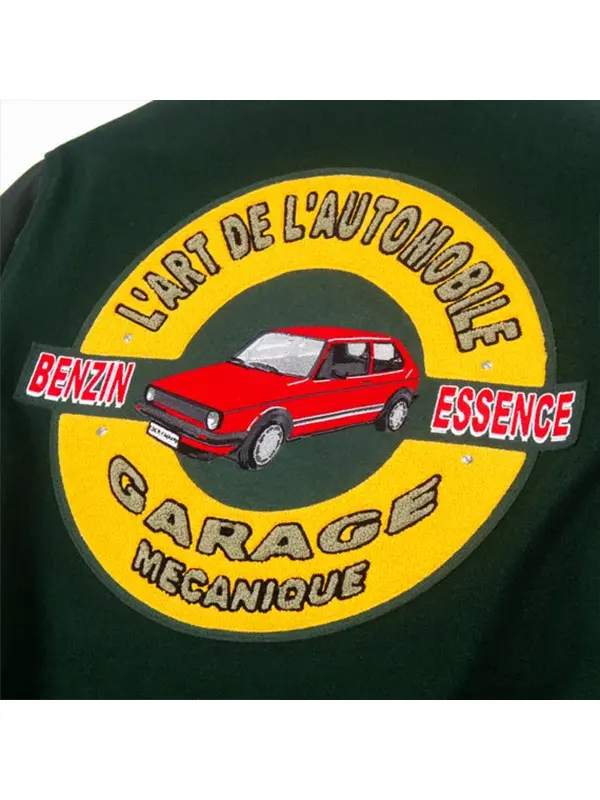 Porsche x L'ART 968 Green Varsity Jacket