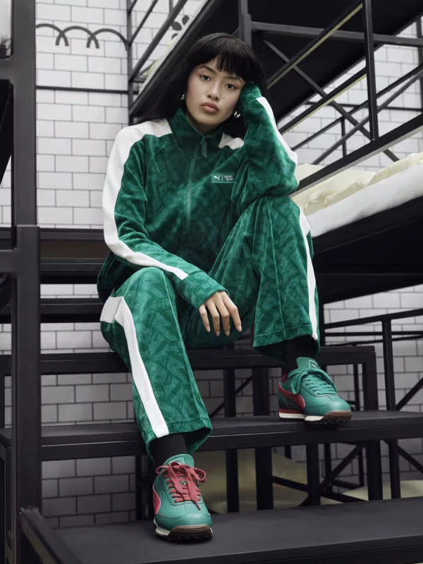 Puma X Squid Game Green Velour Tracksuit