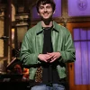 SNL Timothée Chalamet Green Leather Jacket