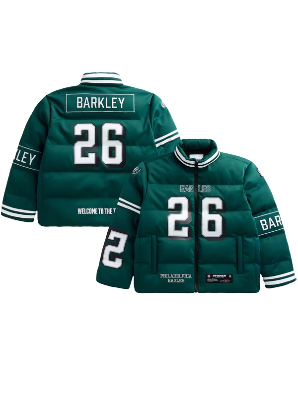 Saquon Barkley Philadelphia Eagles Off Season Player Puffer Jacket Green