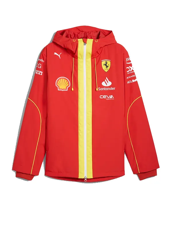 Scuderia Ferrari F1 2024 Team Replica Pro Rain Jacket - Red