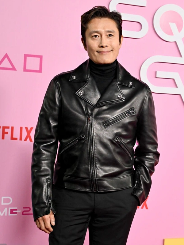 Squid Game S02 Lee Byung-hun Black Leather Jacket