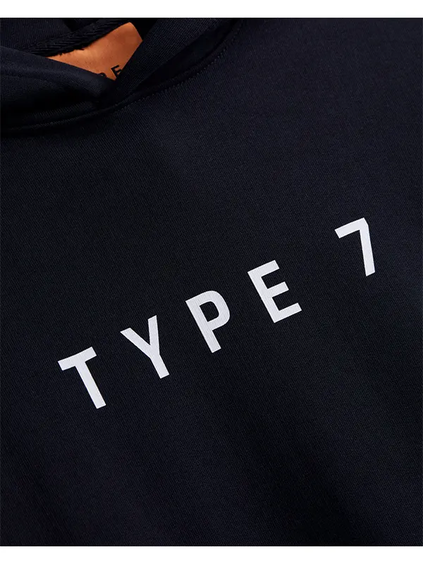 TYPE 7 Text Logo Hooded Sweatshirt