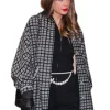 Taylor Swift Black And White Tweed Coat