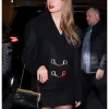 Taylor Swift Gemstone Button Cropped Peacoat Black