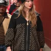 Taylor Swift Louis Vuitton Monogram Jacquard Knit Jacket Black