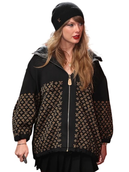 Taylor Swift Louis Vuitton Monogram Jacquard Knit Jacket Hoodie