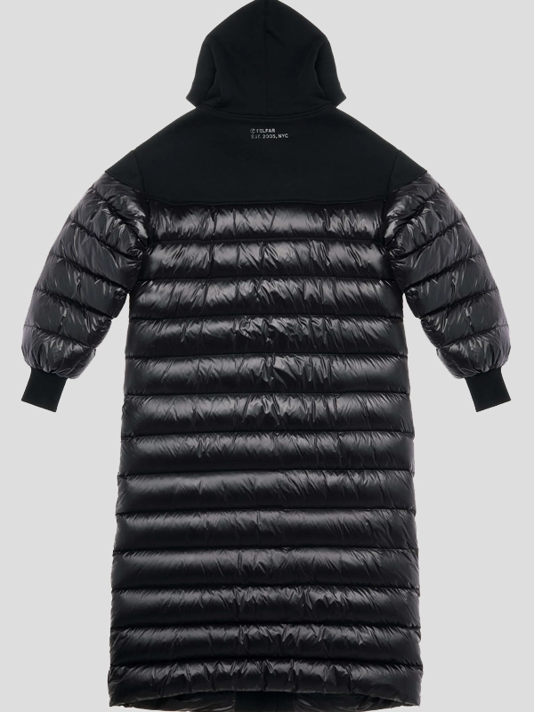 Telfar Puff Hoodie Coat Jacket Black