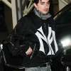 Timothée Chalamet Mowalola Black My City Bomber Jacket