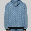 Timothee Chalamet SNL Moon-Print Hooded Denim Jacket