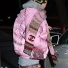 Timothee-Chalamet-Telfar-Pink-Puffer-Jacket