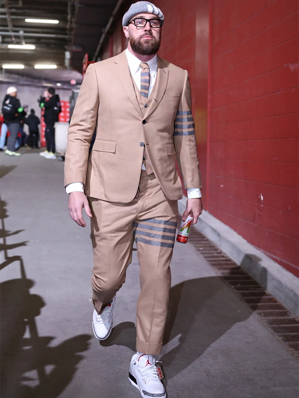 Travis Kelce AFC Championship Game Suit