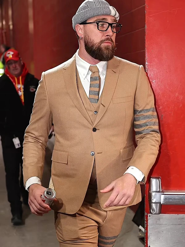 Travis Kelce Brown Suit