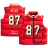 Travis Kelce Kansas City Chiefs Off Season Player Puffer Vest Red