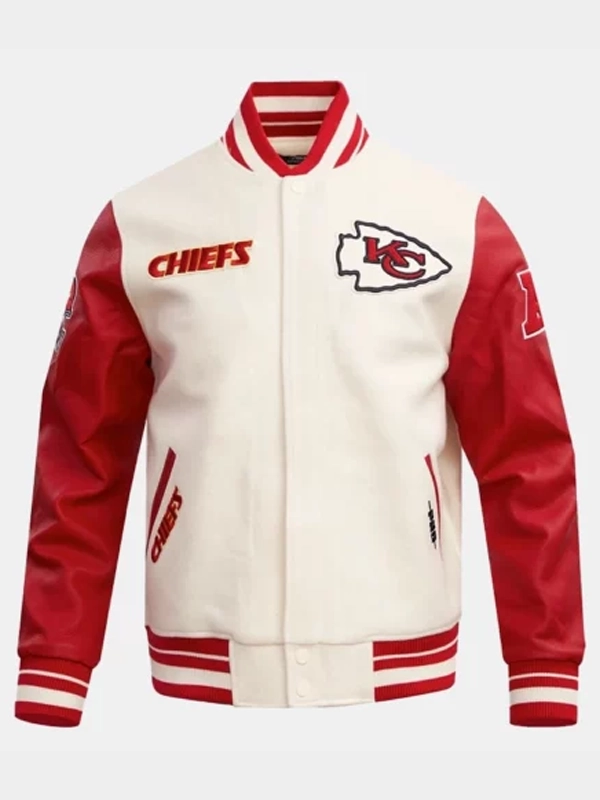 Tyler Hynes Kansas City Chiefs Varsity Jacket White & Red