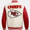 Tyler Hynes Kansas City Chiefs White & Red Varsity Jacket