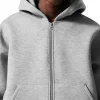 Weekday Scuba Zip Hoodie Grey