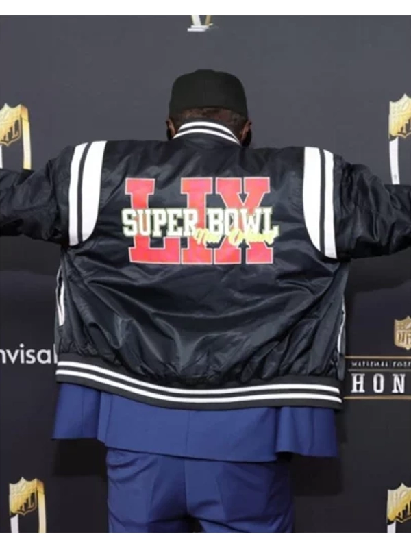 14th Annual Honors 2025 Flavor Flav Super Bowl LIX Black Satin Jacket