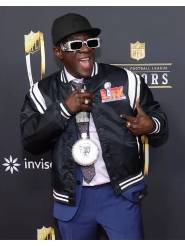 14th Annual Honors 2025 Flavor Flav Super Bowl LIX Jacket Black