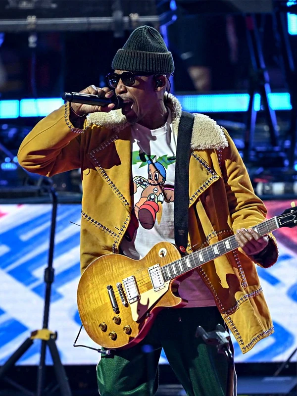 2025 NBA All-Star Game Raphael Saadiq Suede Leather Jacket