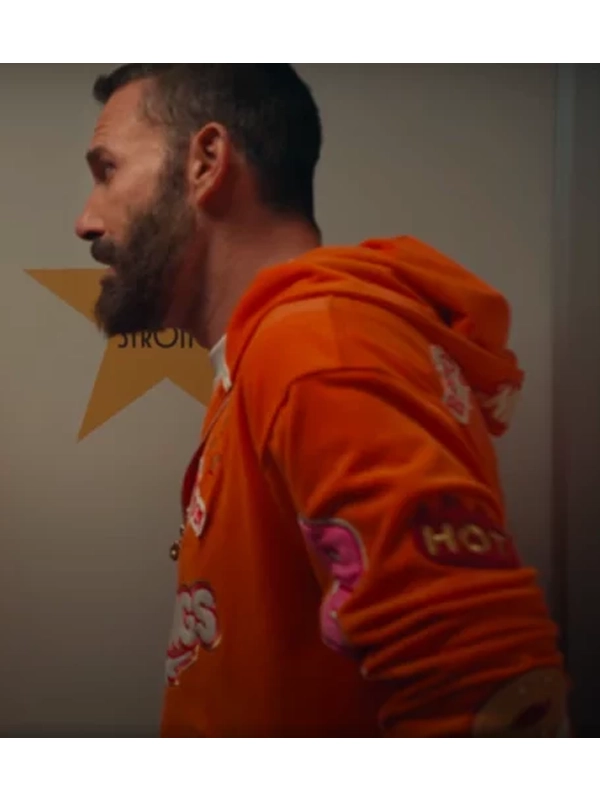 Ben Affleck Super Bowl Commercial 2025 Dunkings Track Jacket Orange