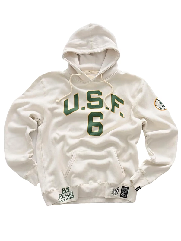 Bill Russell USF Hoodie White