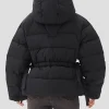 Black Tech Oversized Puffer Jacket Ganni