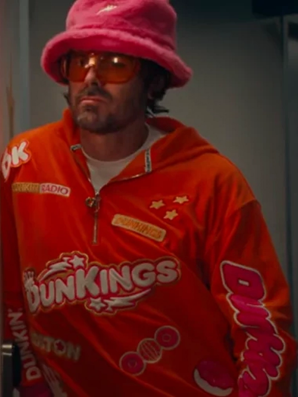 Casey Affleck Super Bowl Dunkings Track Jacket Orange