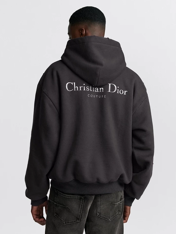 Christian Dior Couture Distressed Black Hoodie