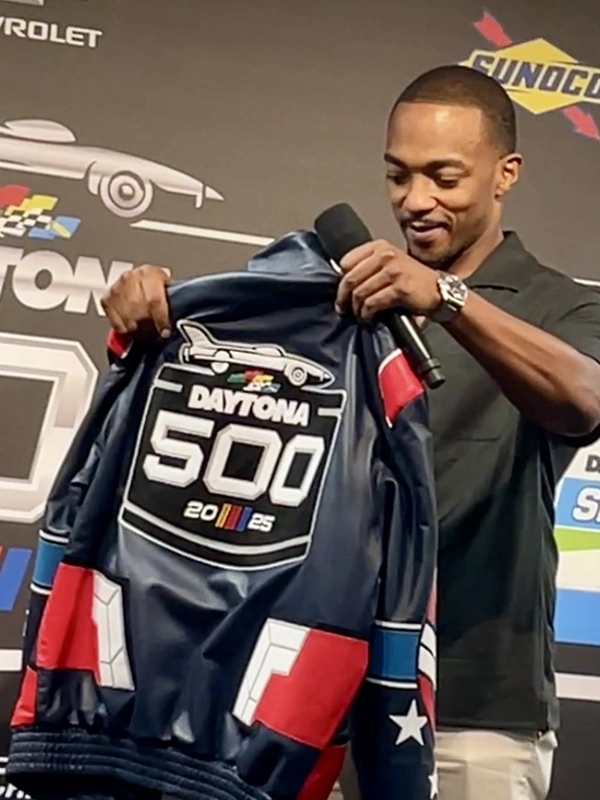 Daytona 500 Anthony Mackie Leather Jacket