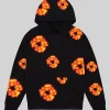 Denim Tears x Offset Wreath Flower Hoodie Black