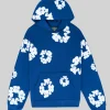 Denim Tears x Offset Wreath Flower Hoodie Blue