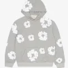 Denim Tears x Offset Wreath Flower Hoodie Grey