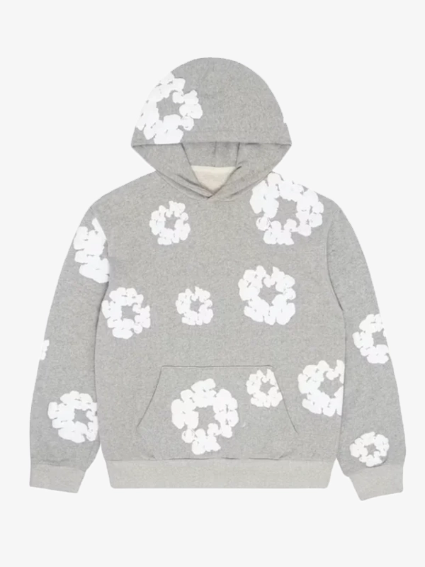 Denim Tears x Offset Wreath Flower Hoodie Grey