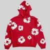 Denim Tears x Offset Wreath Flower Hoodie Red