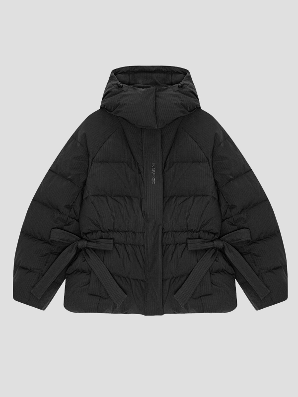 Ganni Oversized Puffer Jacket Black