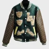 Green and Brown LV Varsity Jacket Atelier Fight Camp