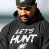 Jalen Hurts Eagles Let’s Hunt Hoodie Black