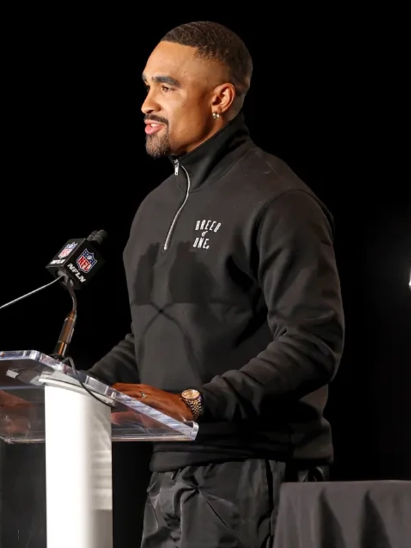 Jalen Hurts Super Bowl LIX MVP Breed Of One Half-Zip Jacket Black