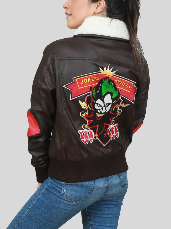 Jokers Wild Harley Quinn Bombshell Jacket Brown