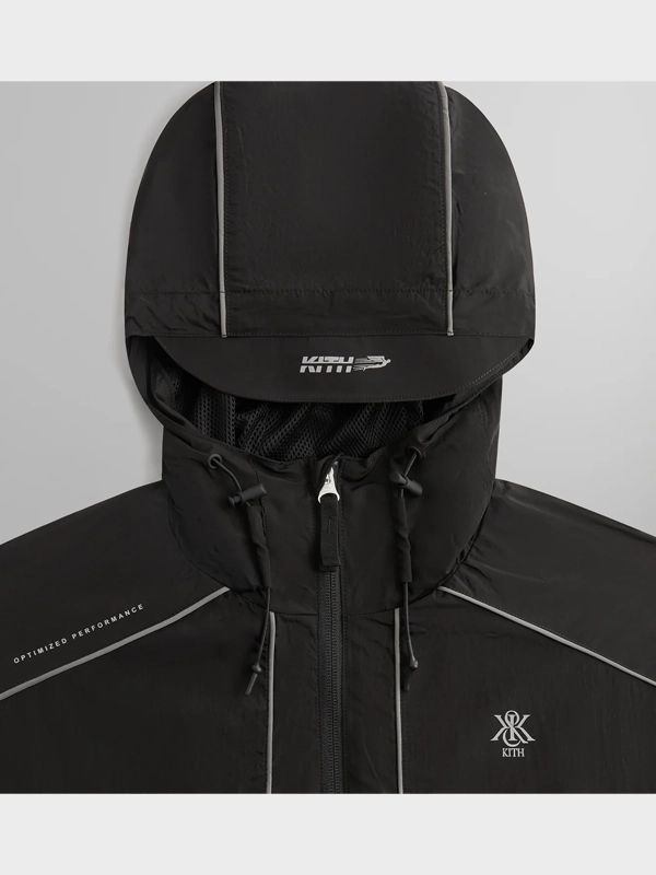 K-Tech Kith Nylon Bolt Shell Hooded Black Jacket