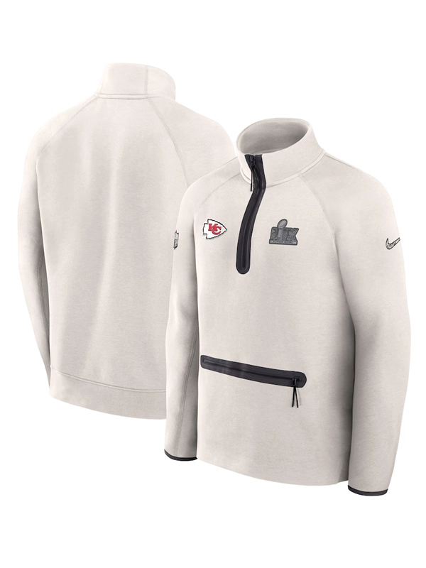 Kansas City Chiefs Super Bowl LIX Opening Night Nike Tech Fleece Half-Zip Jacket