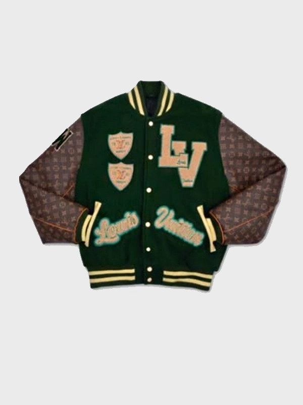 Louis Vuitton Atelier Fight Camp Varsity Jacket Green & Brown