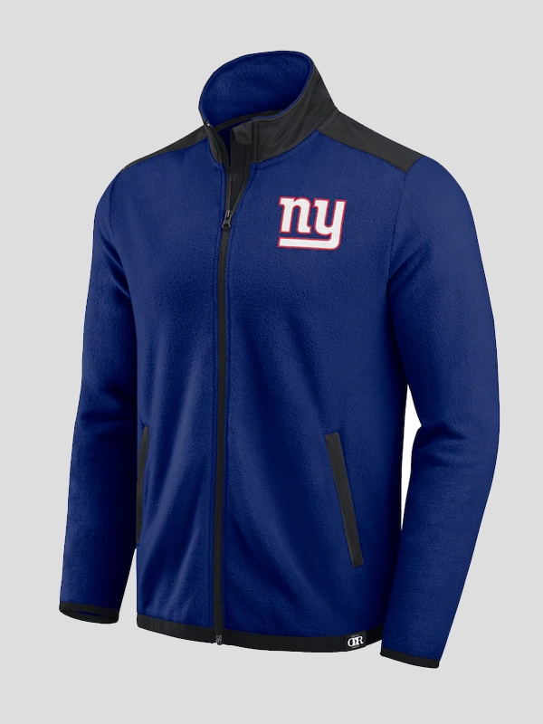 Men's Darius Rucker Collection by Fanatics Royal New York Giants Color Block Polar Fleece Full-Zip Jacket Blue