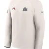 Men's Nike Cream Kansas City Chiefs Super Bowl LIX Opening Night Tech Fleece Pullover Sweatshirt