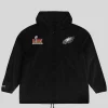 Mitchell & Ness Eagles Super Bowl LIX Champions Windbreaker Jacket Black