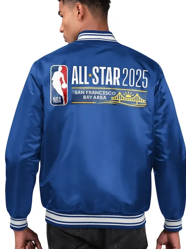 NBA-All-Star-2025-Satin-Full-Snap-Varsity-Jacket-Blue