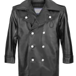 NYPD Cowhide Leather Long Jacket